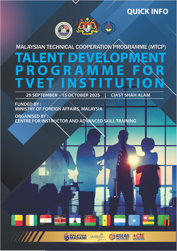 QUICK INFO MTCP 2025 Talent Development Programme for TVET Institution